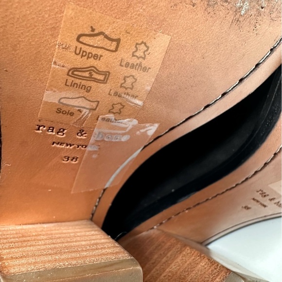 Rag & Bone Women's Fashion Boots with Heels Buckles Black Suede Size 38 - Picture 7 of 12